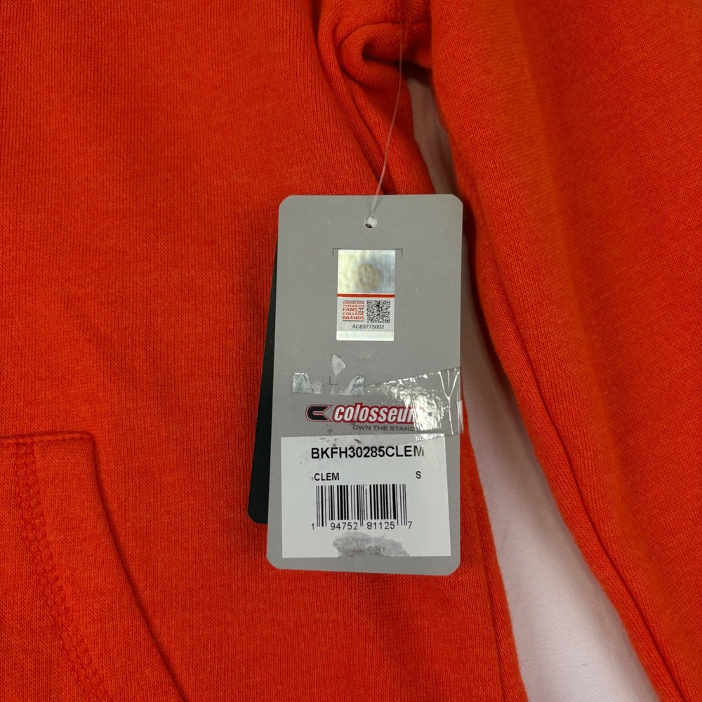 Clemson Tigers S Colosseum Orange Hoodie Embroidered Pullover Gameday NCAA NWT - Picture 8 of 11